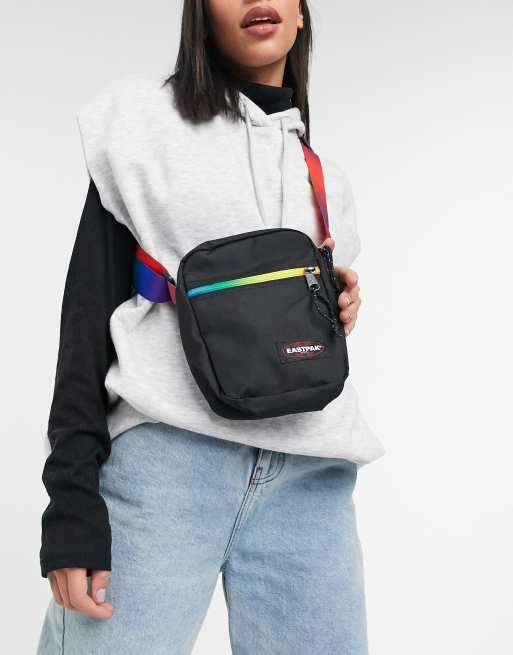 Eastpak the one cross body bag in black and rainbow