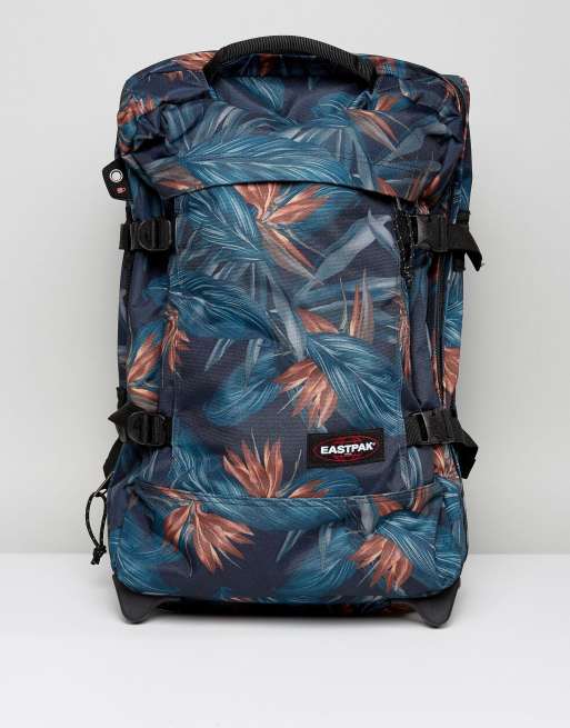 Eastpak Tranverz Cabin Luggage with Palm Print ASOS