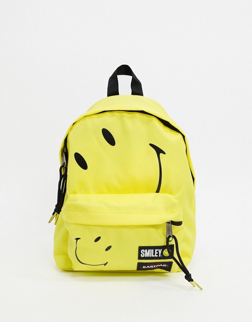 Eastpak x Smiley Orbit backpack in yellow