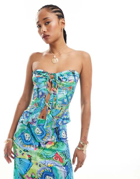 Easy Tiger Dazed print top in multi (part of a set) - view 1