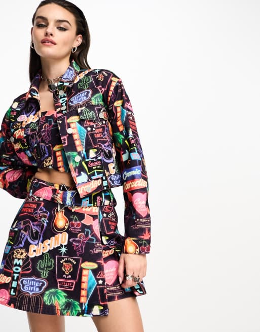 Easy Tiger - Denimjakke med Vegas-print - Del af sæt