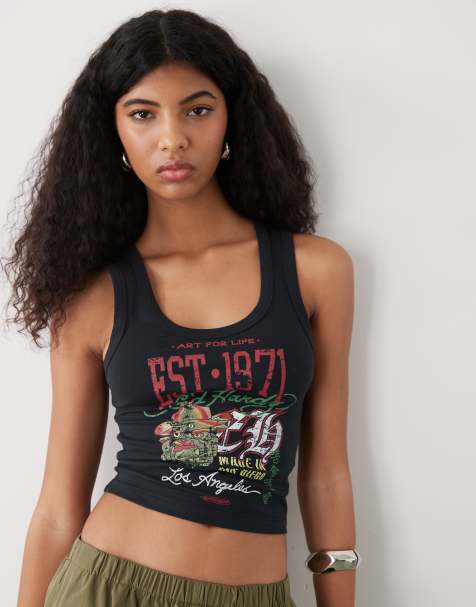 Ed Hardy 1971 los angeles bulldog vest in black - view 1