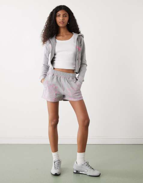 Ed Hardy applique tattoo sweat co-ord in grey marl - view 1