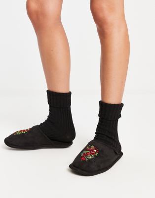 Ed Hardy Bianca mule slipper in black - ASOS Price Checker