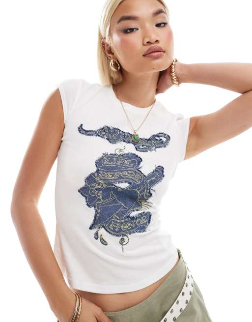 Ed hardy white t shirt hotsell