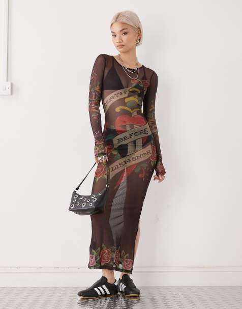 Ed Hardy death before dishonor dress in red - view 1