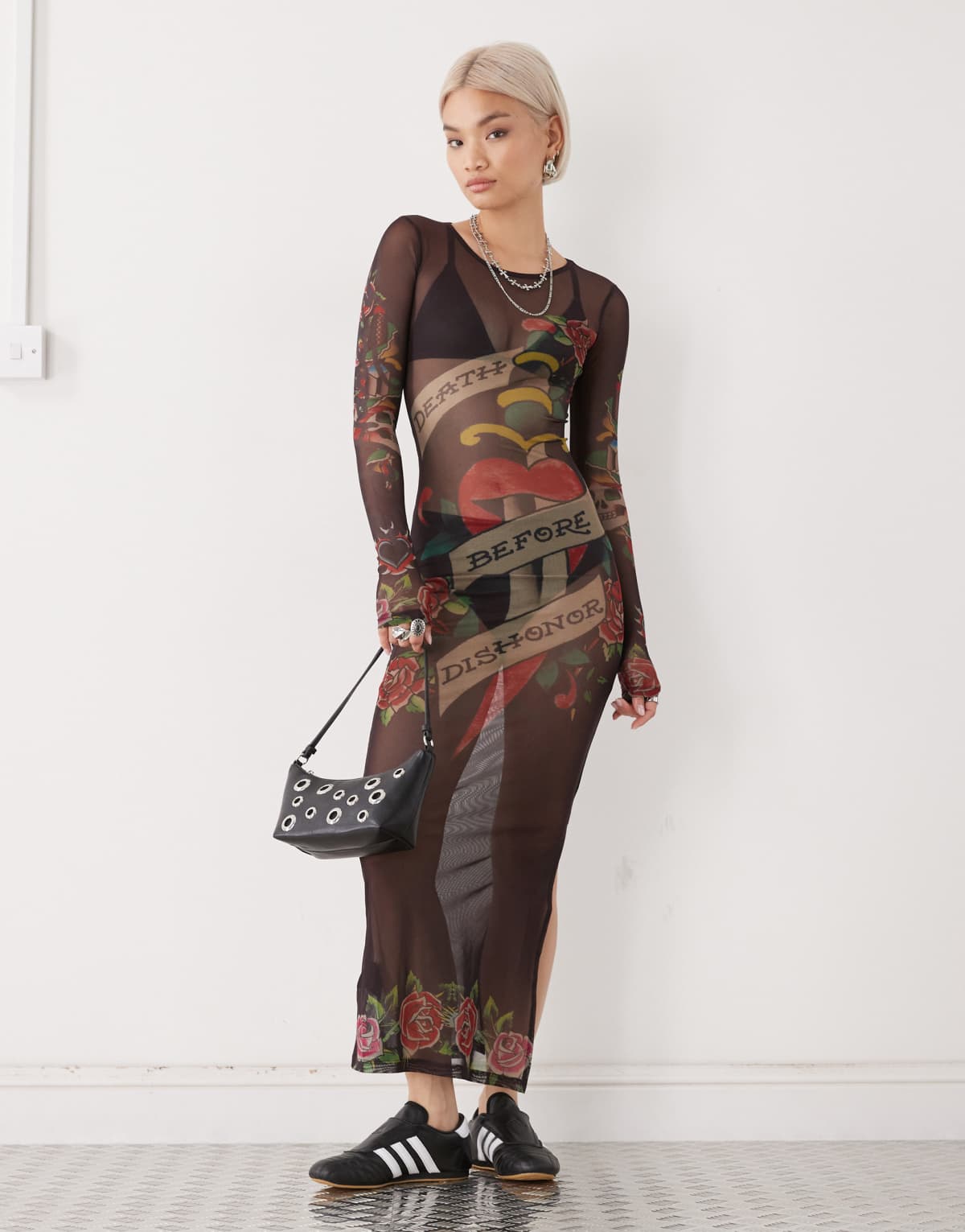 Ed Hardy death before dishonor dress in red