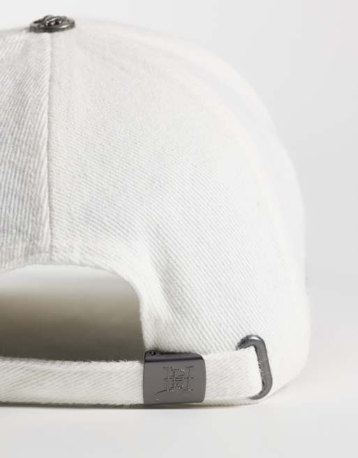 Ed Hardy distressed floral gothic trucker cap in white, 3 of 3