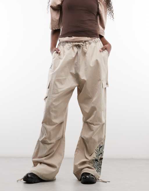 Ed Hardy exploding skull cargo trouser in grey, 2 of 5