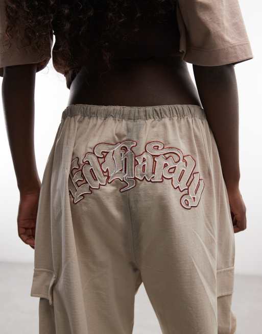 Ed Hardy exploding skull cargo trouser in grey, 4 of 5