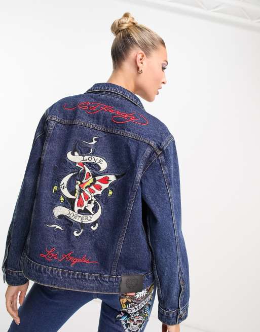 Ed hardy hot sale denim jacket