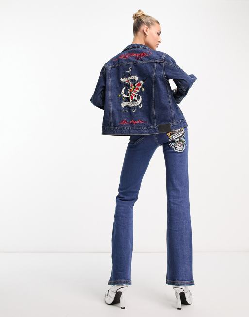 Ed hardy outlet jean jacket