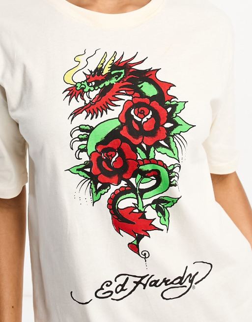 Ed hardy clearance white t shirt