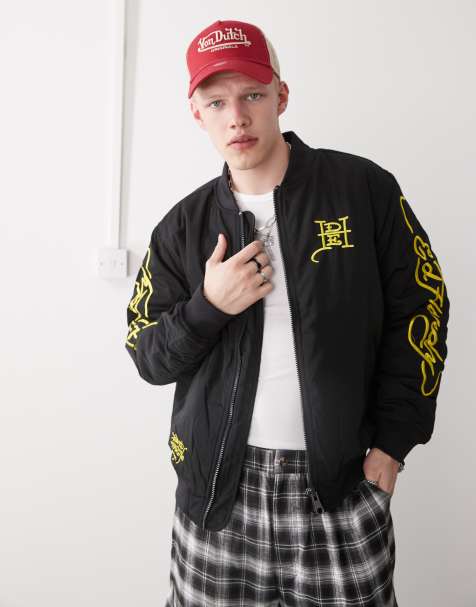 Ed Hardy LA tiger roar bomber jacket in black - view 1