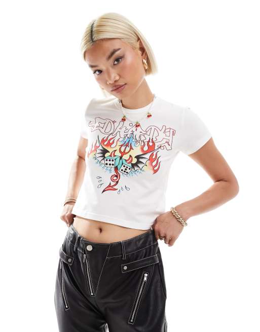 Ed hardy white t shirt best sale