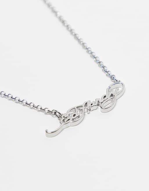 Ed Hardy logo chain necklace in silver | ASOS