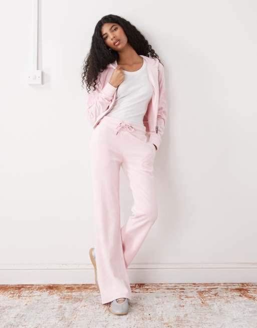 PRAYINGパンツ SPORTS VELOUR CAPRIS / PINK Ed Hardy love and thorns diamante velour joggers in pink co-ord | ASOS
