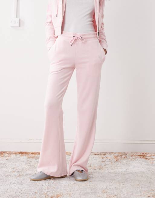 Ed Hardy love and thorns diamante velour joggers in pink co-ord, 2 of 5