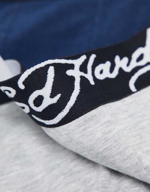 Ed Hardy – Marinblå boxershorts i jacquard med logga på midjebanden, 3-pack, 4 av 4