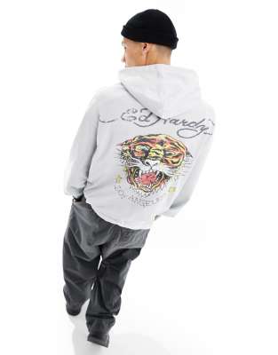 Ed Hardy oversized hoodie with tiger back print