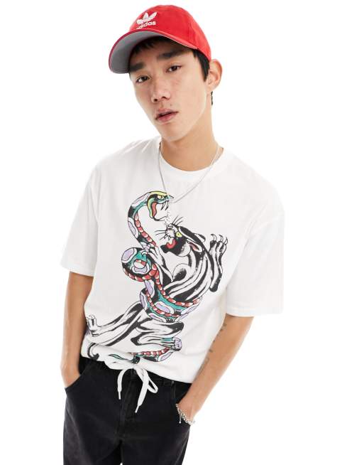 Ed Hardy oversized t shirt with panther graphic