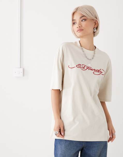 Ed Hardy snake skull t-shirt in white - view 1