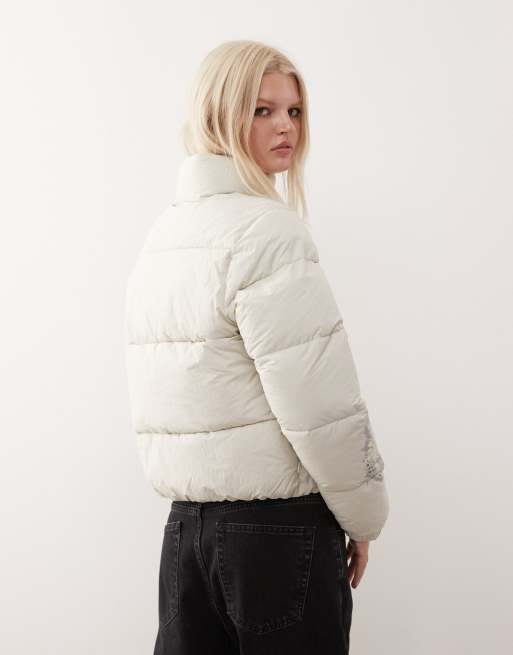 Ed Hardy tattoo puffer coat in sand, 4 of 4