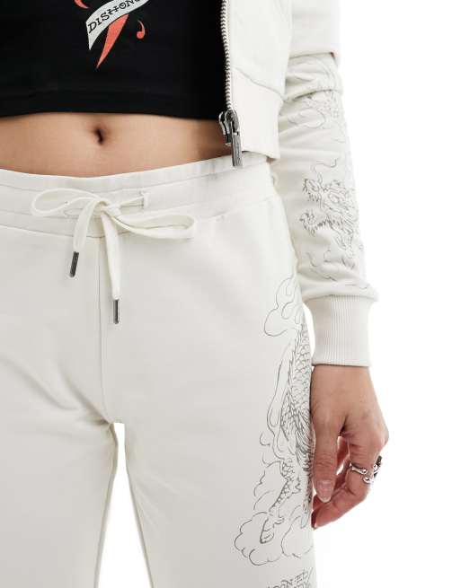 Ed Hardy – Träningsoverallsbyxor i utsvängd design med logga baktill, del av set, 5 av 5