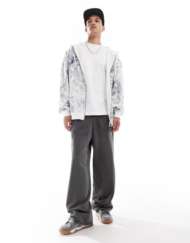 Ed Hardy Y2K shadow graphic zip hoodie | ASOS