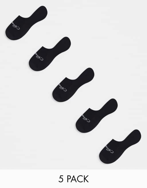 Ed Hardy zeno 5 pack invisible socks in black