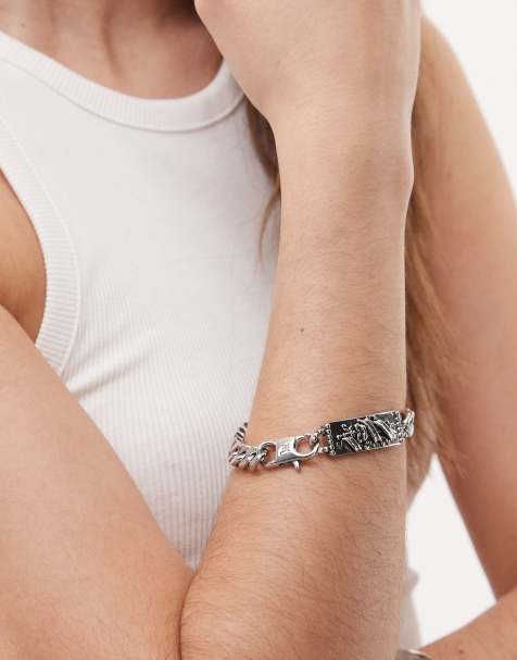 Ed Hary death before dishonor dagger chunky bar bracelet - view 1