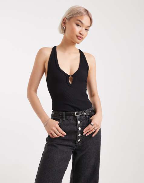 Edikted Alanah cut out ribbed bodysuit - view 1