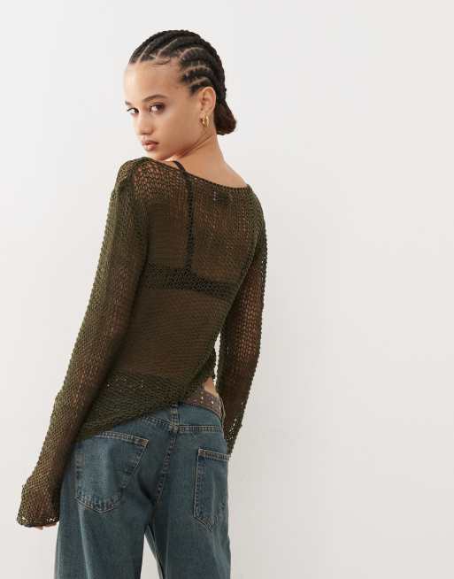 UN3D.♡TRIVIAL BORDER ASYMME KNIT TOP UN3D.♡TRIVIAL BORDER ASYMME KNIT TOP