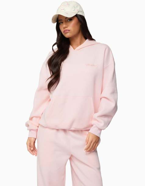 Edikted basic girl oversized edikted hoodie in light-pink - view 1