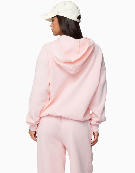 Edikted basic girl oversized edikted hoodie in light-pink, 2 of 5