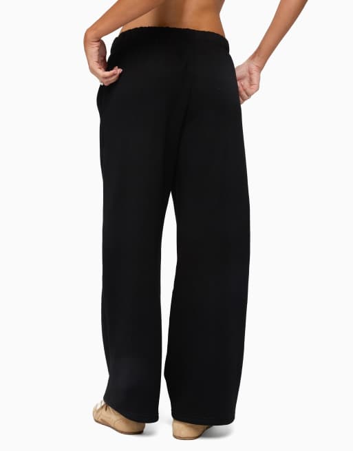 Edikted basic girl wide leg edikted sweatpants in black, 2 of 5