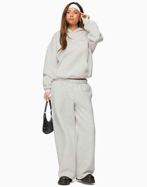 Edikted basic girl wide leg edikted sweatpants in black, 5 of 5