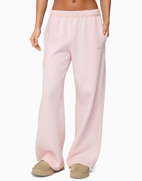 Edikted basic girl wide leg edikted sweatpants in light-pink - view 1