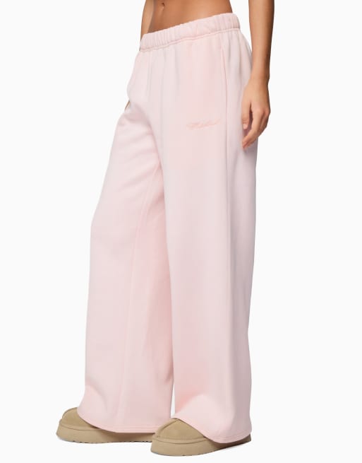 Edikted basic girl wide leg edikted sweatpants in light-pink, 3 of 5