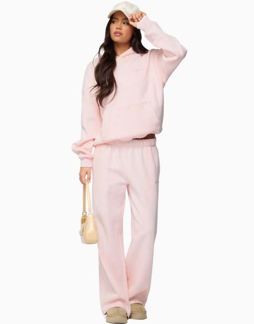 Edikted basic girl wide leg edikted sweatpants in light-pink, 5 of 5