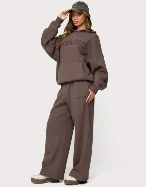 Edikted Be edikted sweatpants in brown - view 1