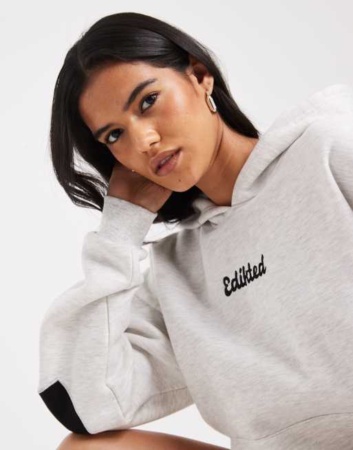 Edikted Big love edikted hoodie in grey, 2 of 4