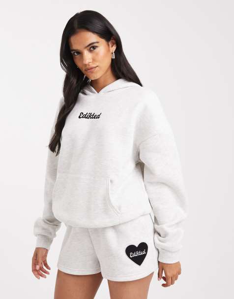 Edikted Big Love edikted sweat shorts in grey