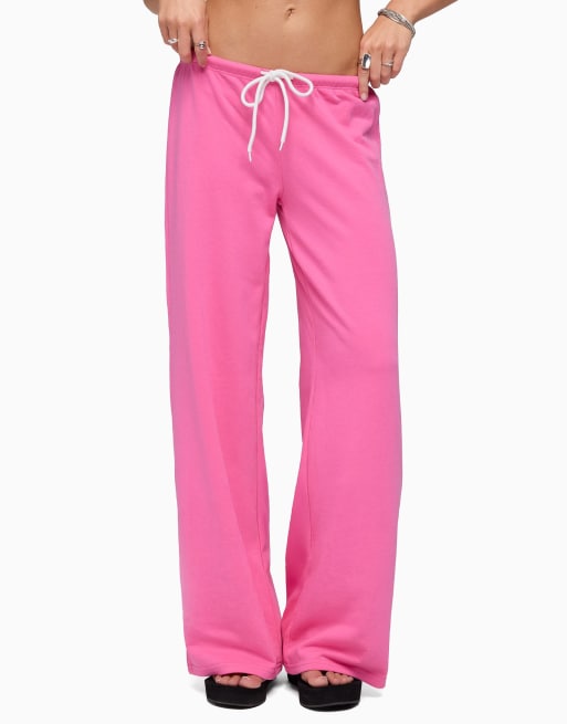 Edikted callista straight leg sweatpants in pink, 1 of 5