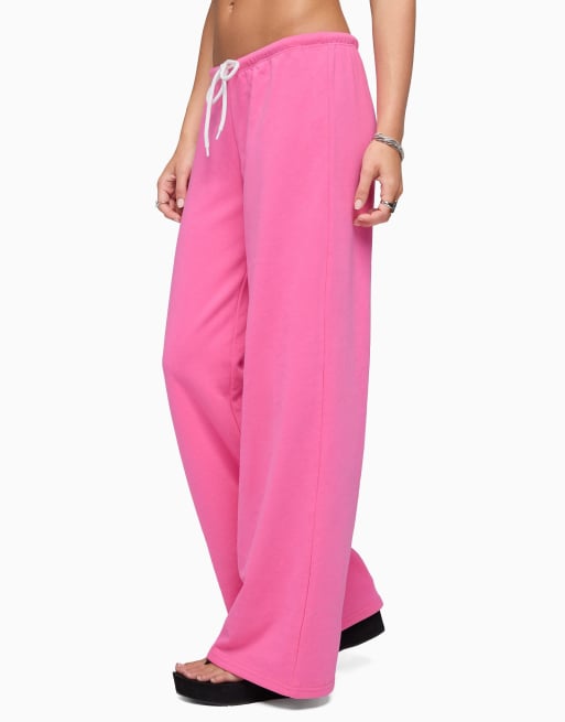 Edikted callista straight leg sweatpants in pink, 3 of 5