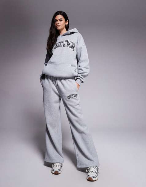 Edikted camo crush edikted oversized hoodie in grey co-ord - view 1