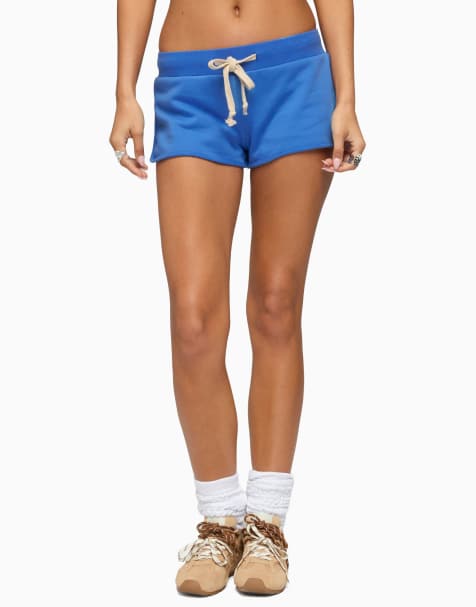 Edikted celiah french terry shorts in blue