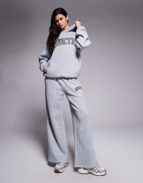Edikted co-ord camo crush edikted sweatpants in grey - view 1