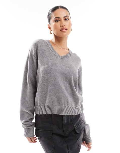 Edikted – Comfort Club – Oversize-Pullover in Grau - view 1
