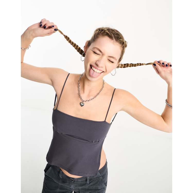 Edikted Crop top met smalle bandjes en open rug ASOS